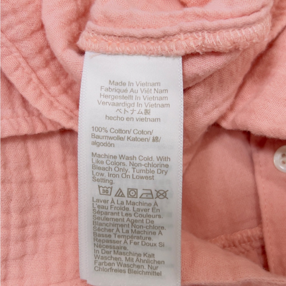 J. Crew Light Pink Ruffle Sleeveless Button Soft Cotton Blouse Medium Women’s - Picture 15 of 16
